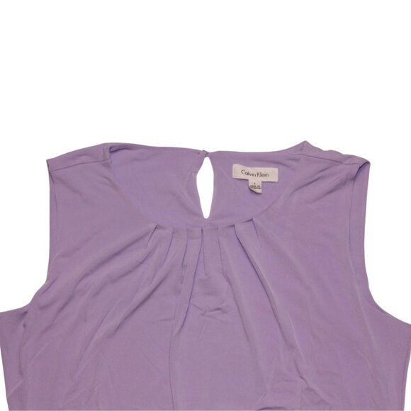 Calvin Klein Women's Sleeveless Purple Shirt SR5CM76A NWOT Size L - Picture 2 of 4